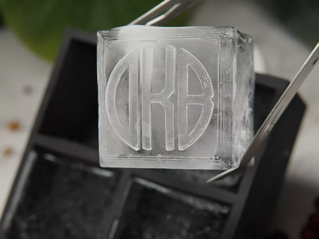 Custom 2in Monogram Ice Cube Mold for Whiskey Cocktails and Him