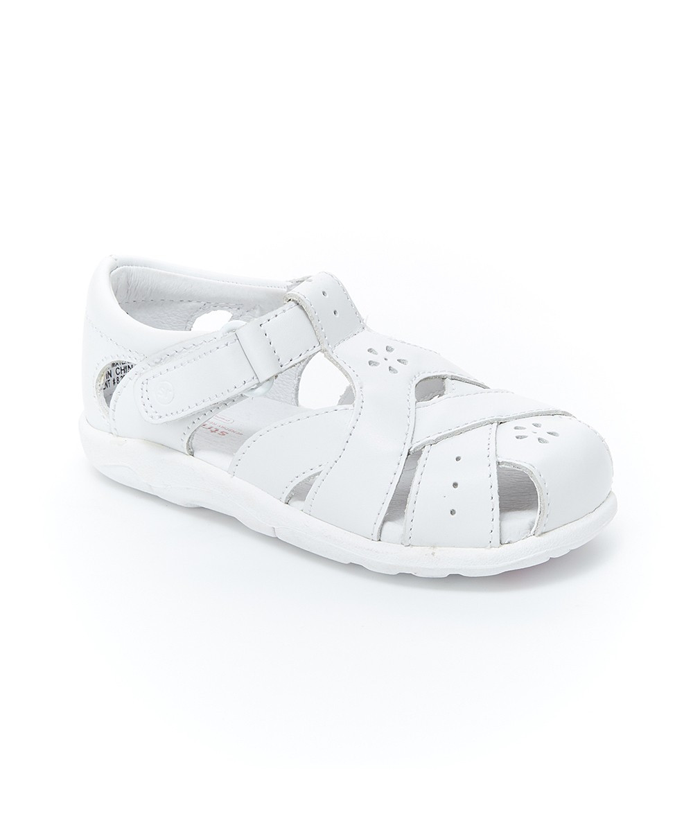 Stride Rite Girls' Sandals WHITE - White Boston SRtech Tulip Closed-Toe Sandal - Girls | Zulily