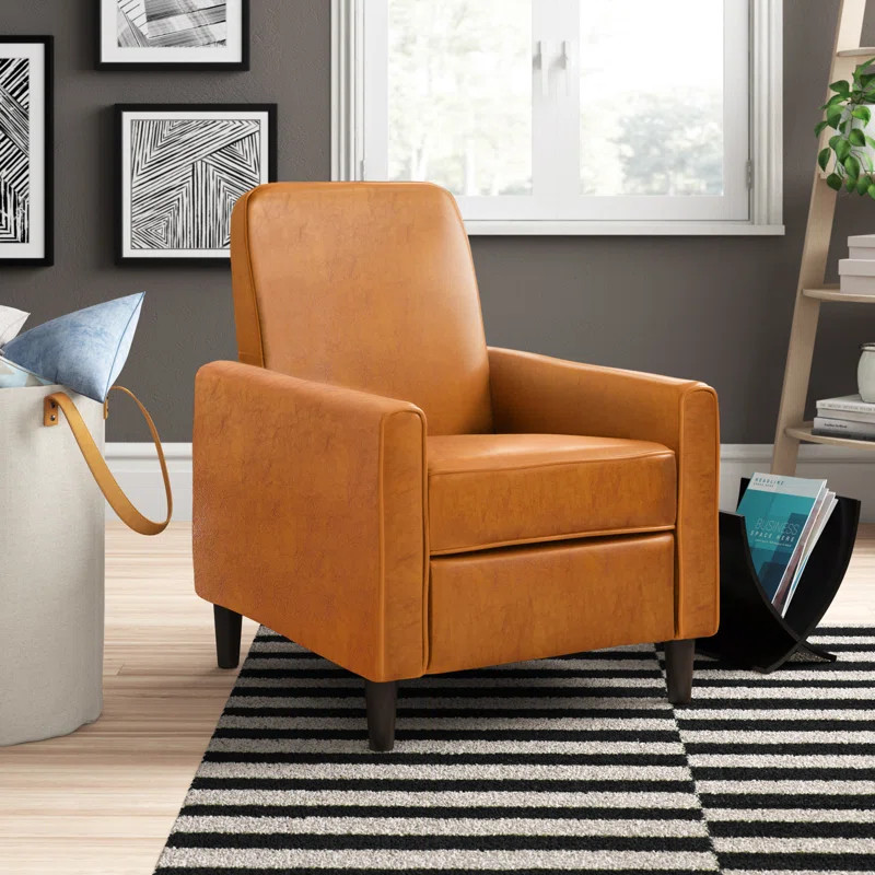 Dracut Faux Leather Manual Club Recliner | Wayfair North America