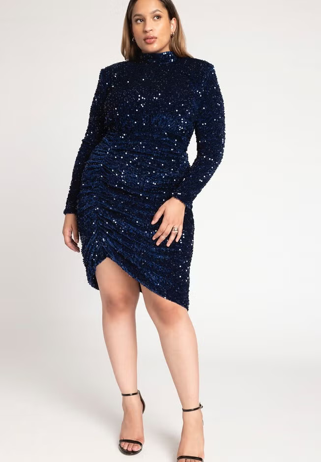 Ruched Sequin Dress | Eloquii