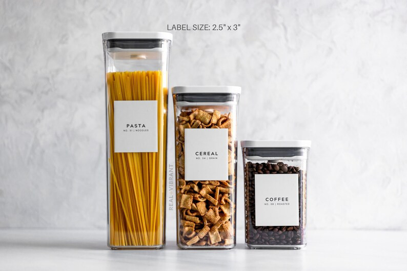 Pantry Labels (Minimal Collection) • Water Resistant • Custom Pantry Labels • Durable | Etsy (US)