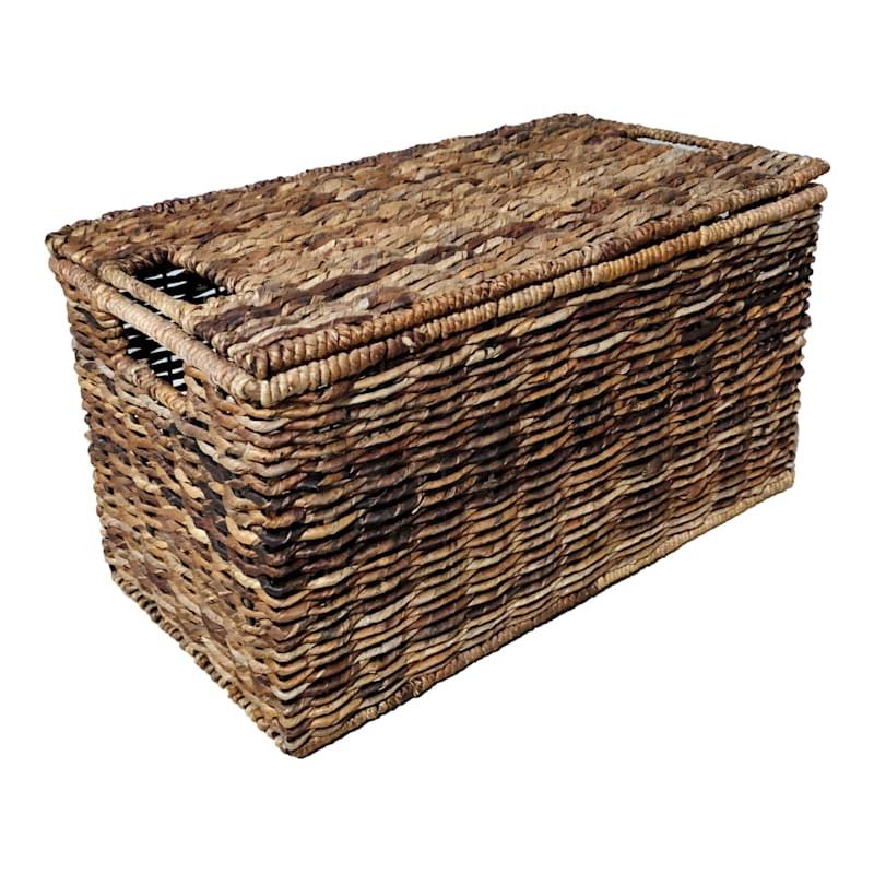 Brown Abaca Storage Trunk, Medium | At Home