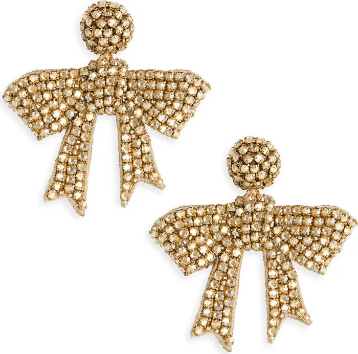 Oscar de la Renta Crystal Bow Drop Earrings | Nordstrom | Nordstrom