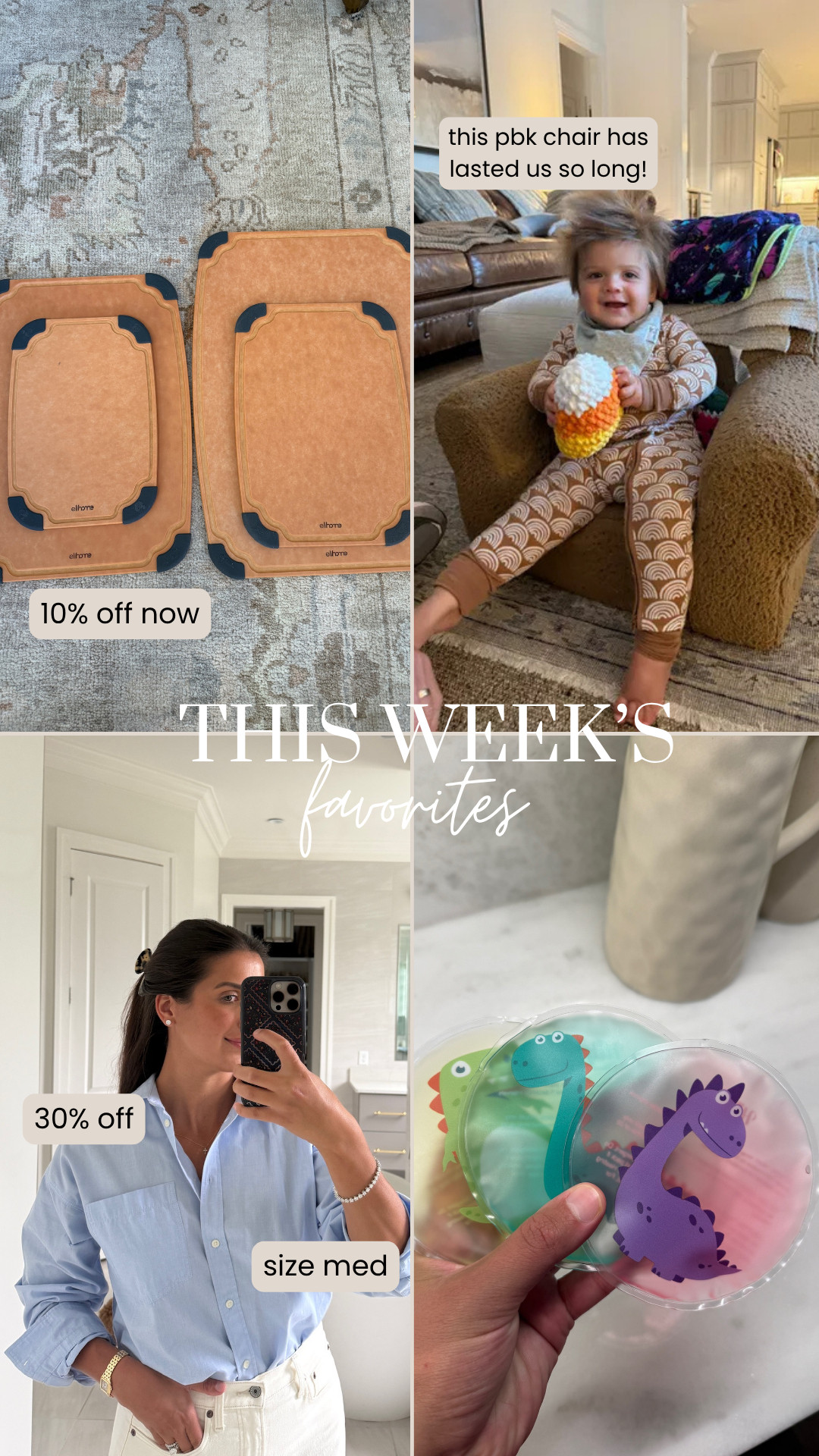 Top sellers this week!

top sellers, favs, fav sellers, this weeks favs, sales, j crew sale, hilph ice packs, kids favs, cutting boards, pbk, grace white 

 #LTKmomlife #LTKSeasonal #LTKKids