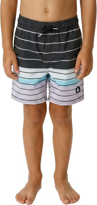 Volcom Boys' Toddler Elastic Waist Swim Trunk \u2013 UPF 50+ Quick Dry Lined Boardshorts- Little ... | Amazon (US)