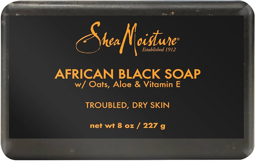 SheaMoisture Bar Soap African Black Soap for Troubled Skin Cleanser with Shea Butter 8 oz | Amazon (US)