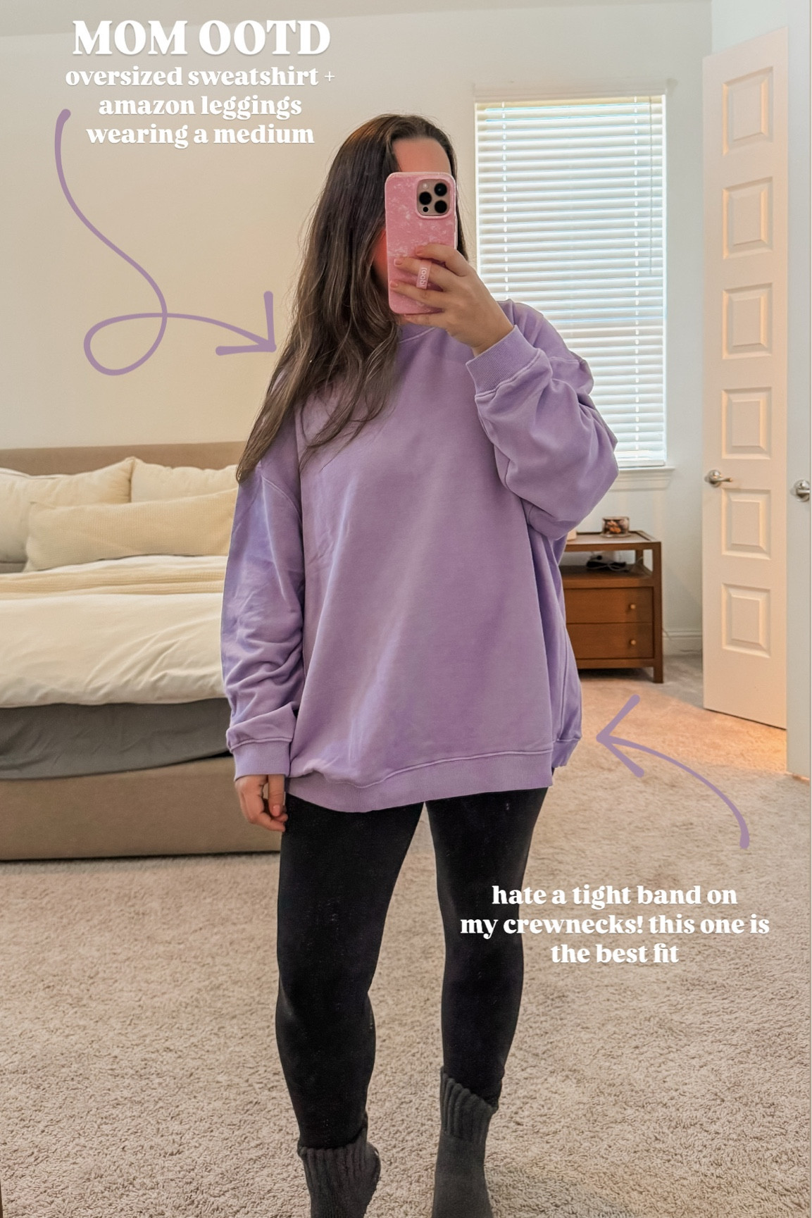 comfy stay at home mom outfit of the day! Love an oversized crewneck and my favorite Amazon leggings 🤍 

Mom ootd, vici, vici finds, oversized sweatshirt, crewneck, mom outfit, comfy outfit, stay at home outfit, crz yoga, Amazon finds, vici favorites 

#LTKMidsize #LTKStyleTip #LTKSaleAlert