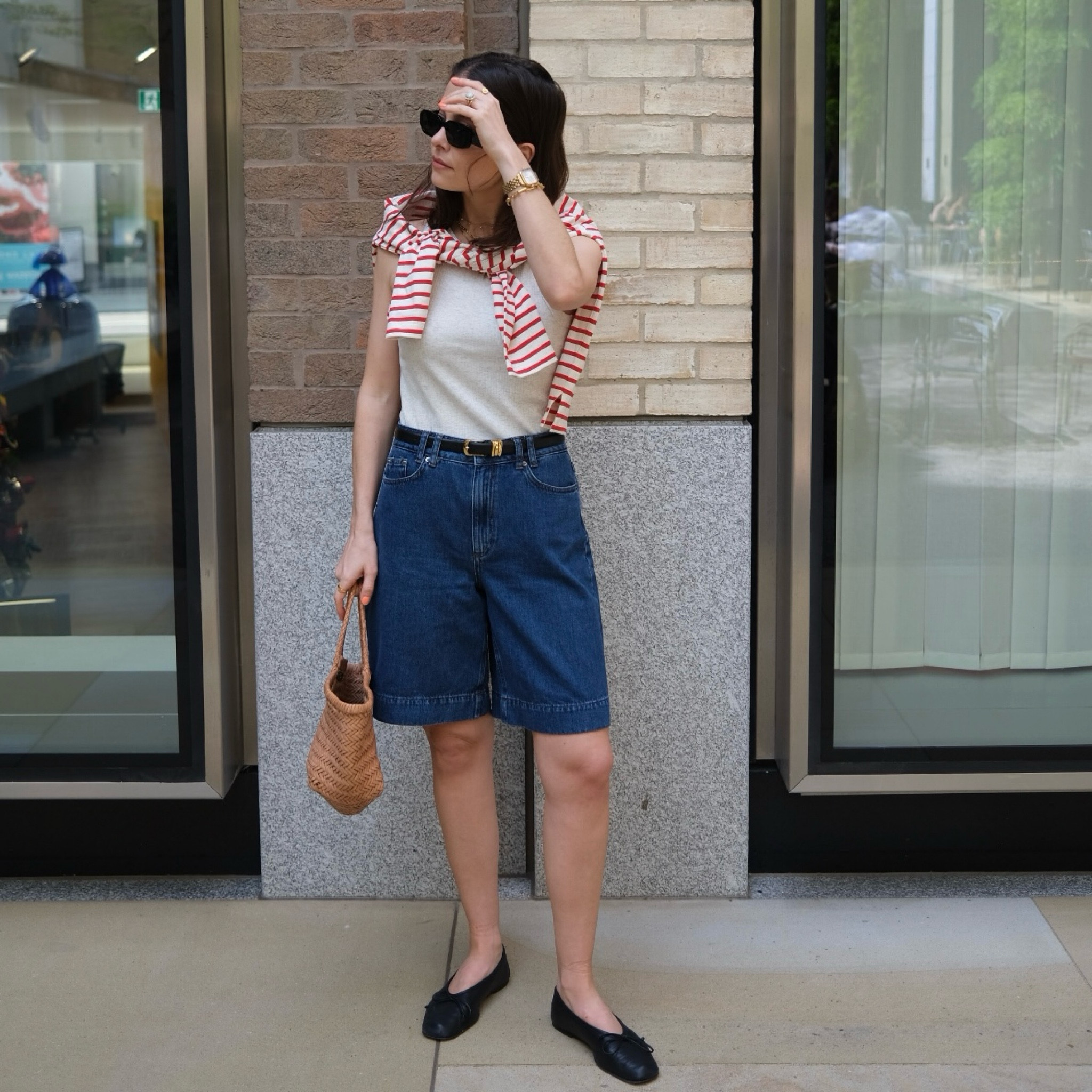 Jorts styling 
Denim shorts
City shorts