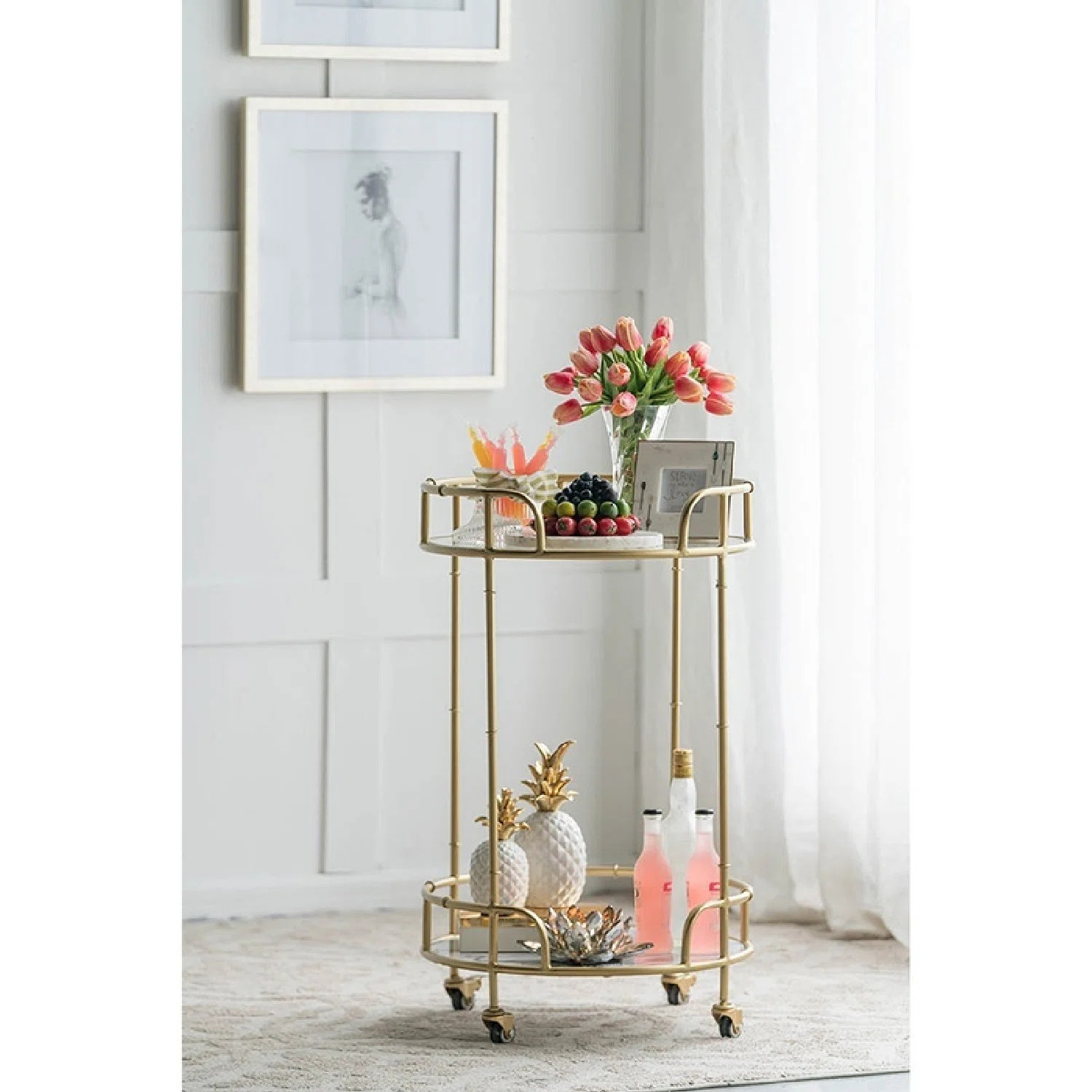 Everly Quinn Jonkan Metal Bar Cart | Wayfair | Wayfair North America