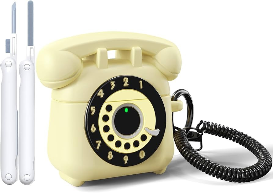 AIRSPO Compatible with Airpods 4 Case 2024 with Cleaner Kit, Retro Phone Design for AirPod 4th Ge... | Amazon (US)