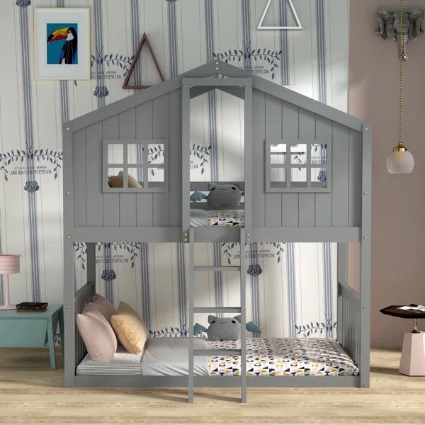Posell Kids Twin Over Twin Bunk Bed | Wayfair North America