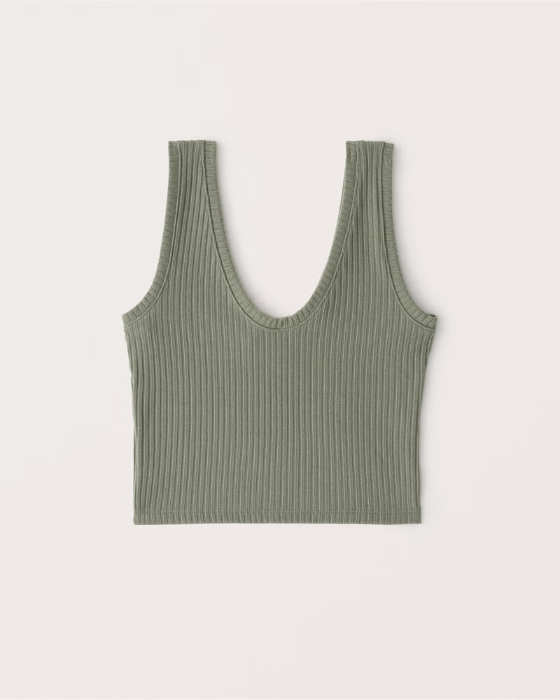 Sweater Rib Scoopneck Tank | Abercrombie & Fitch (US)