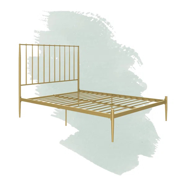 Queen Gold Julianna Platform Bed | Wayfair North America