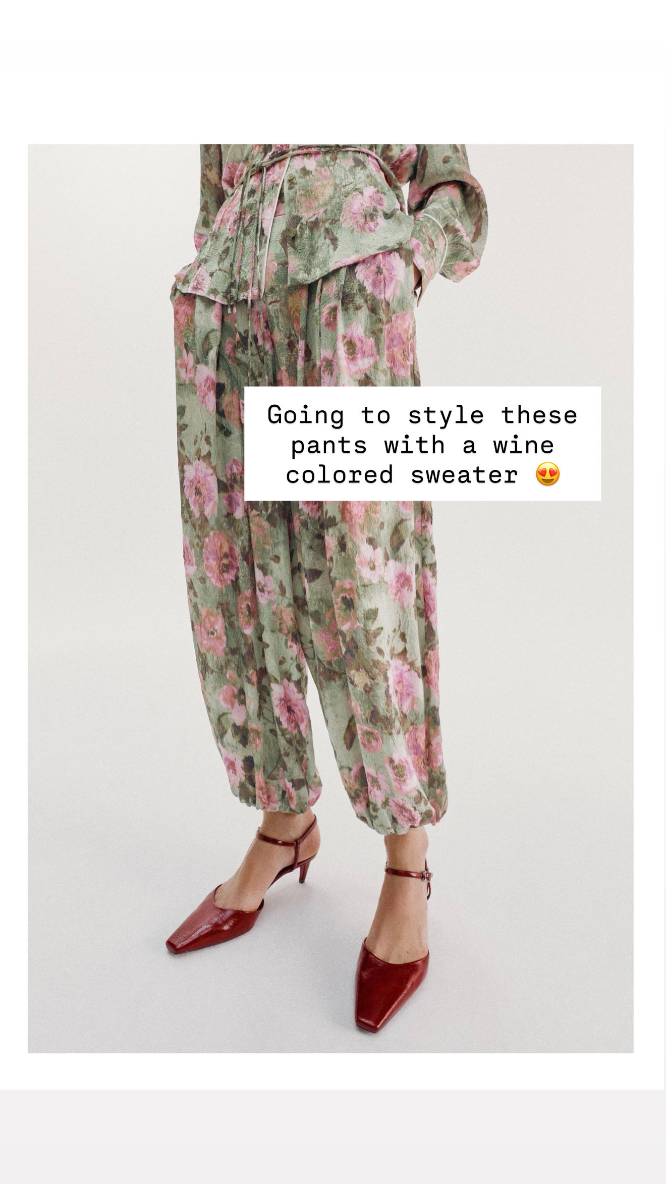 These pants are going to be so fun to style! I love the colors in this pattern, and think this would be so cute worn with a wine colored sweater!

Loverly Grey, pre fall finds, early fall looks, balloon pants, joggers, zara, patterned pants 

 #LTKSeasonal