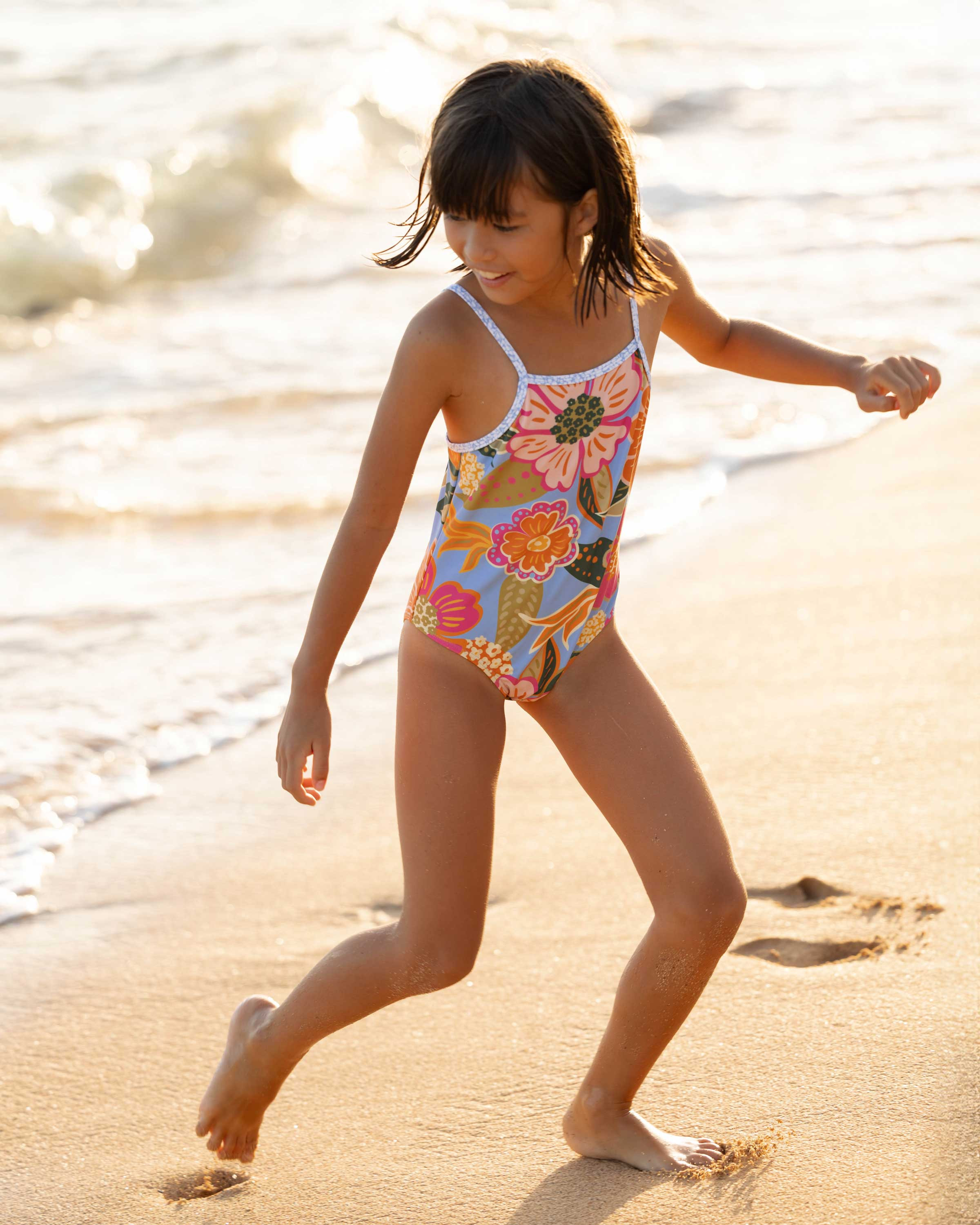 Mona Girls Skinny Strap One Piece | Nani Swimwear