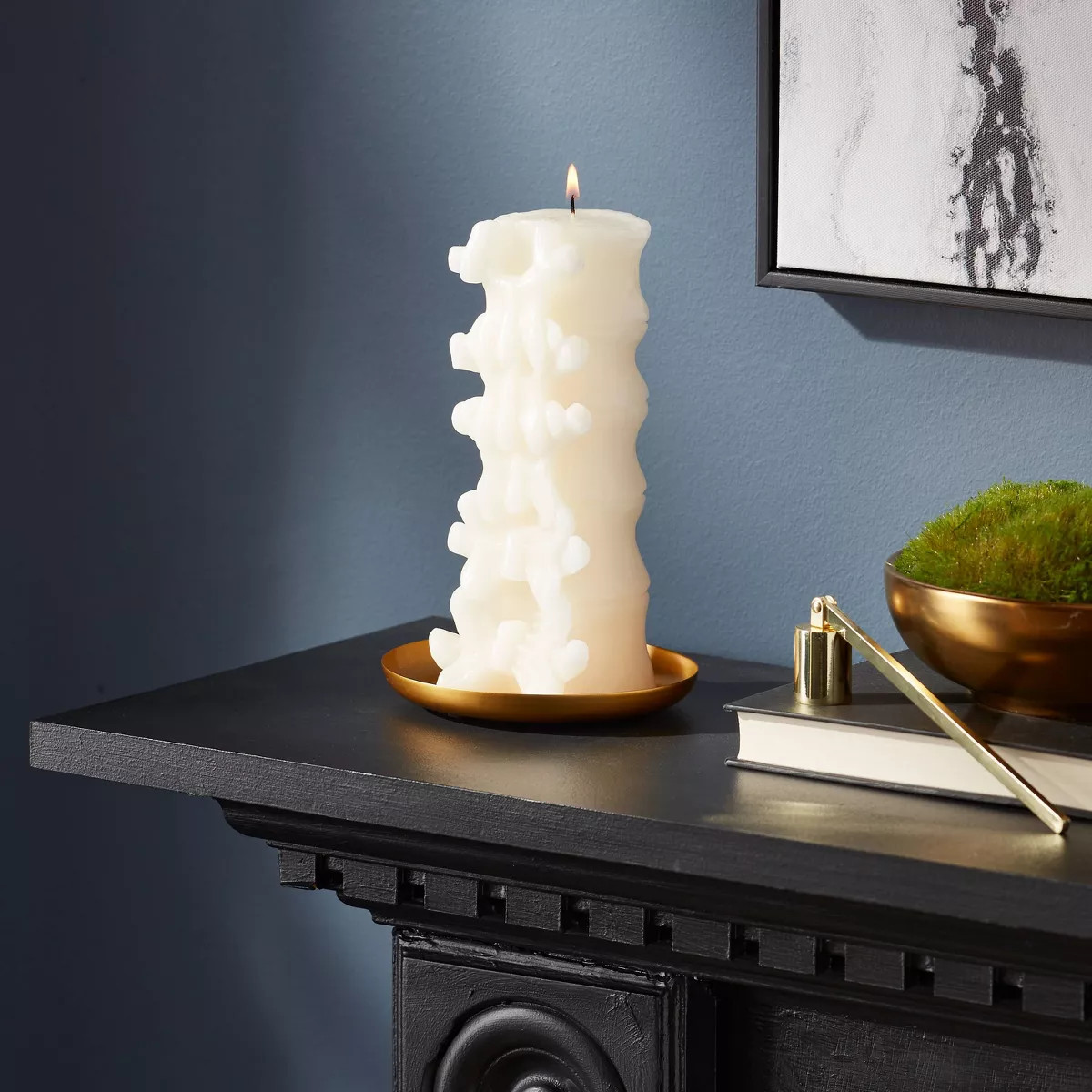 7.6" Vertebrae Spine Candle White - Threshold™ | Target