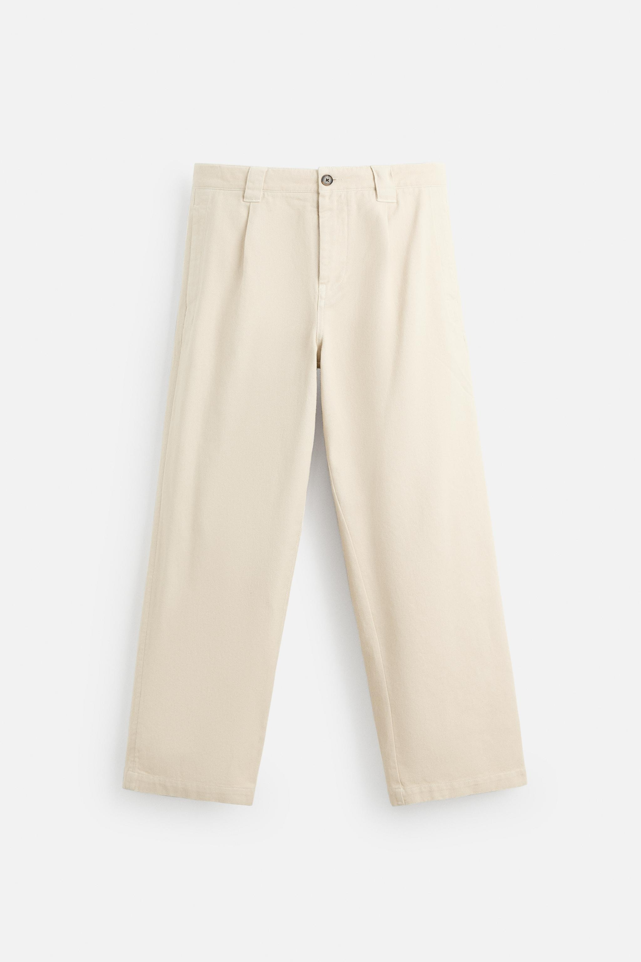 STRAIGHT-LEG PLEATED TROUSERS | Zara UK