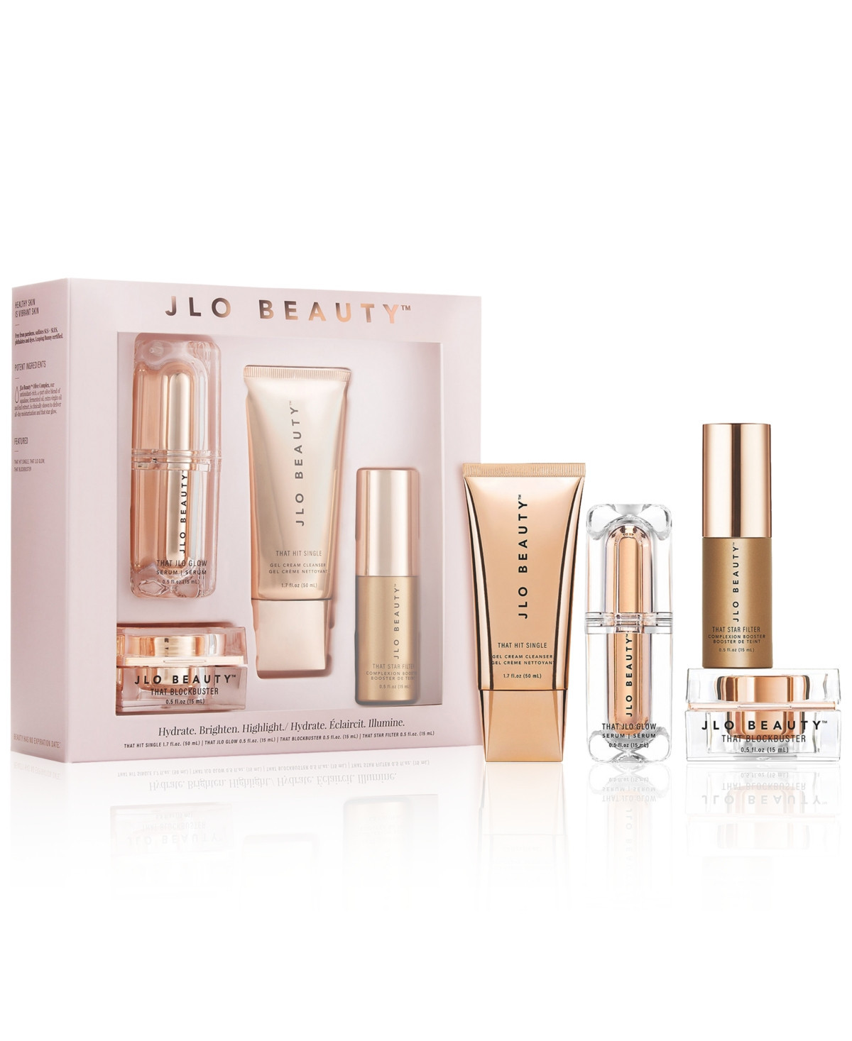 JLo Beauty Hydrate. Brighten. Highlight 4-Piece Set | Macy's