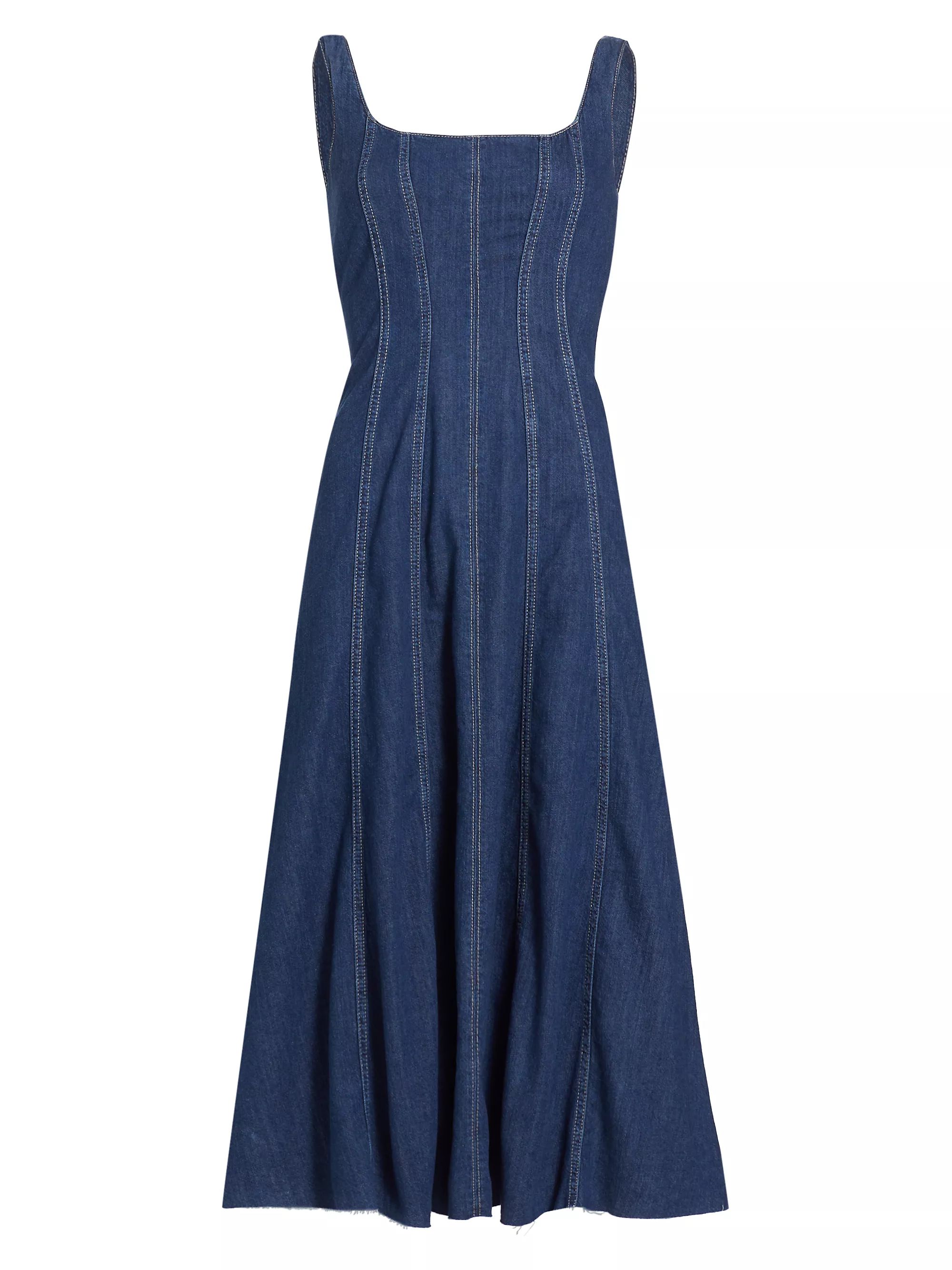 Amory Sleeveless Denim Midi-Dress | Saks Fifth Avenue