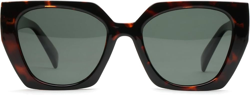 JOO'RTI 2023 Trendy Polarized Oversized Sunglasses Womens, Retro Big Square Cat Eye Designer Sunn... | Amazon (US)