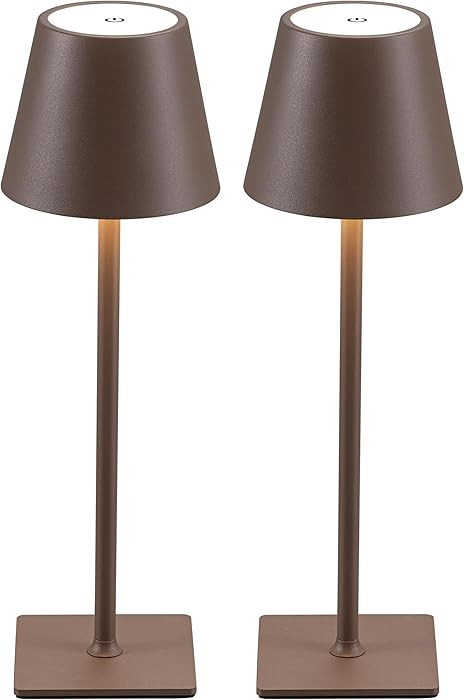 KDG 2 Pack Cordless Table Lamp,Portable LED Desk Lamp, 4000mAh Battery Operated, 3 Color Stepless... | Amazon (US)