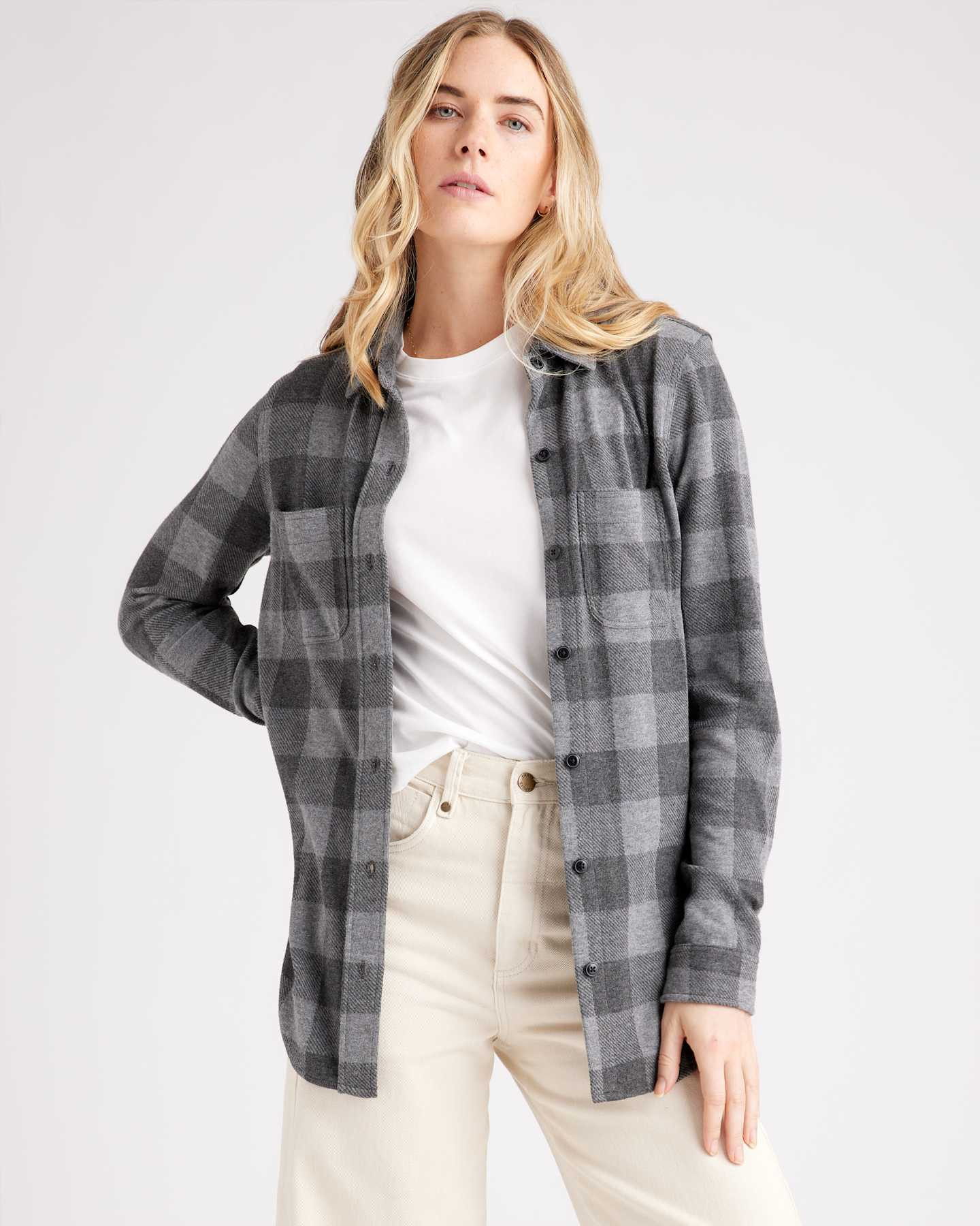 Stretch Sweater Fleece Shirt | Quince