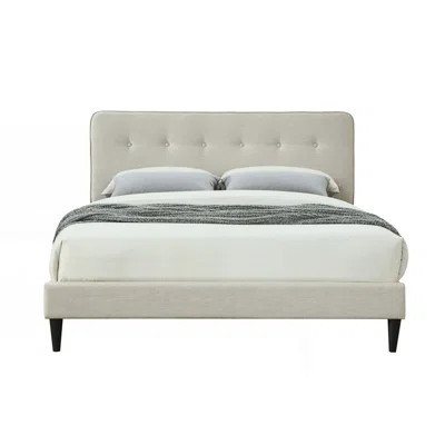 Full Size Upholstered Bed With USB Charging | Wayfair North America