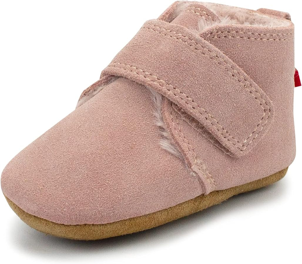 Zutano Unisex Baby Leather Shoes, Faux-Fur-Lined Booties, Winter Boots for Babies | Amazon (US)