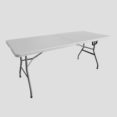 Techni Home 6' Folding Table with Easy-Carry Handle Granite White | Target