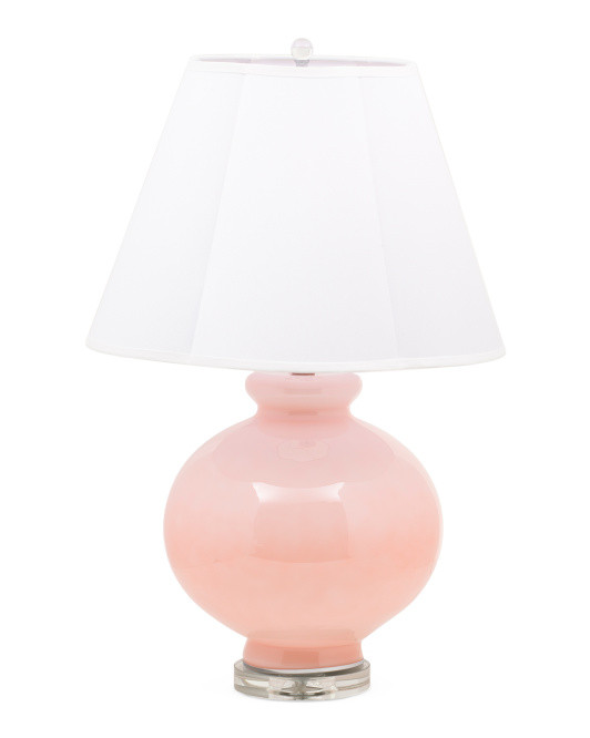 28in Glass Table Lamp With Shaped Shade | Home | Marshalls | Marshalls
