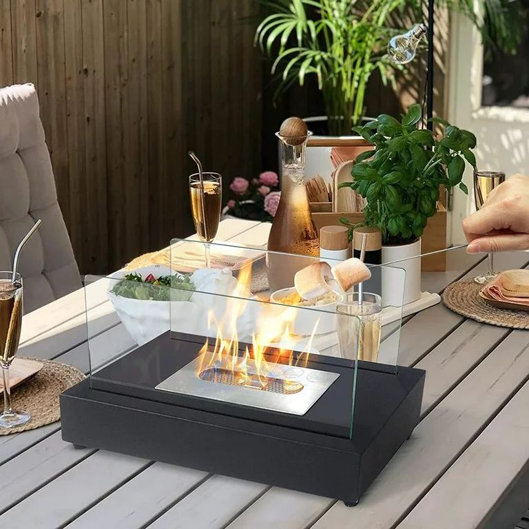 ATR ART to REAL Upgrades Tabletop Fire Pits,Portable Smokeless Bio Ethanol Fireplace with Realist... | Walmart (US)