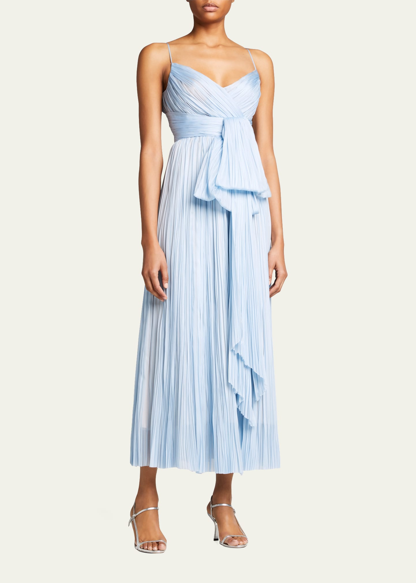 Hand-Pleated Dress With Bow | Bergdorf Goodman