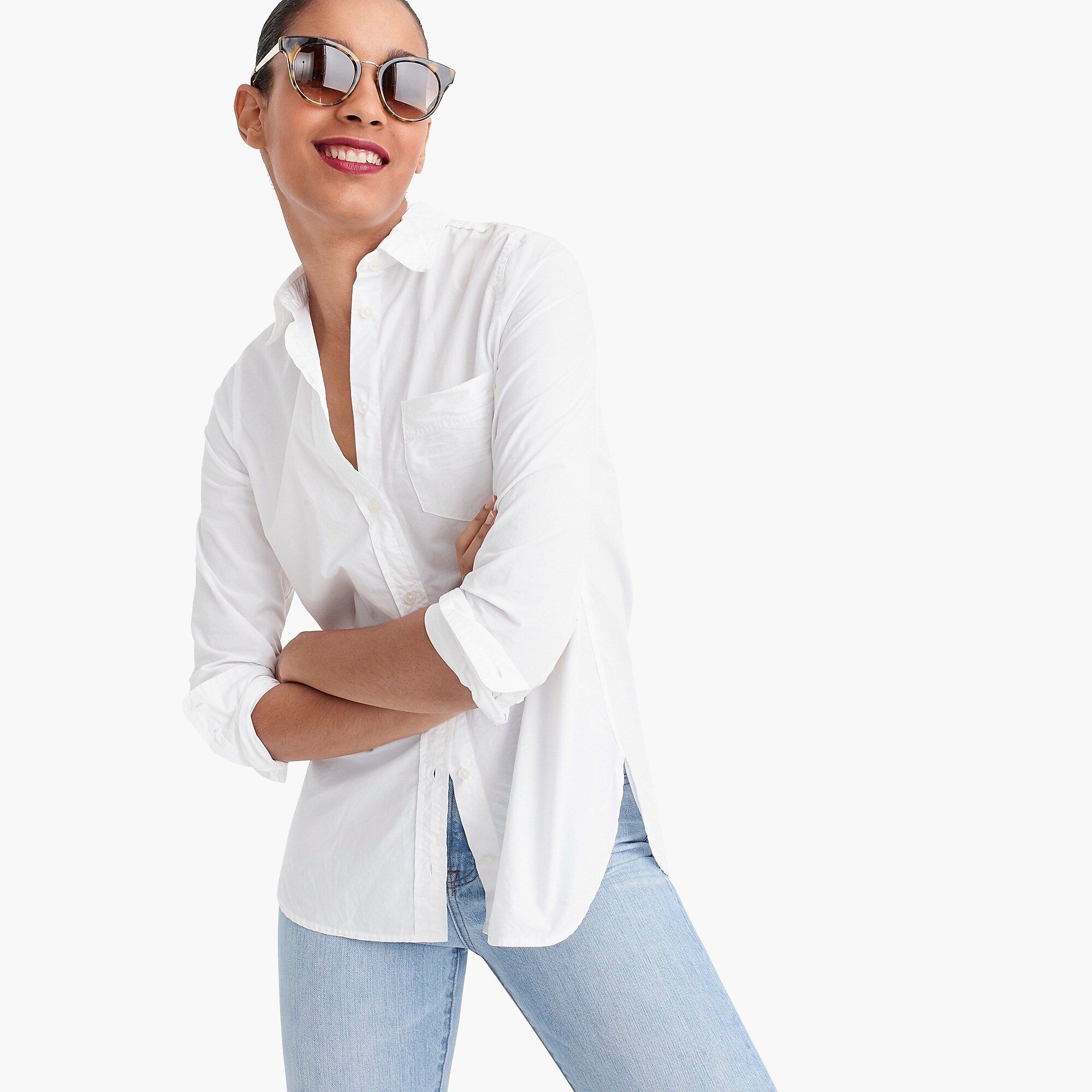 Classic-fit boy shirt in cotton poplin | J.Crew US