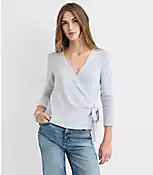 Cozy Jersey Wrap Top | LOFT