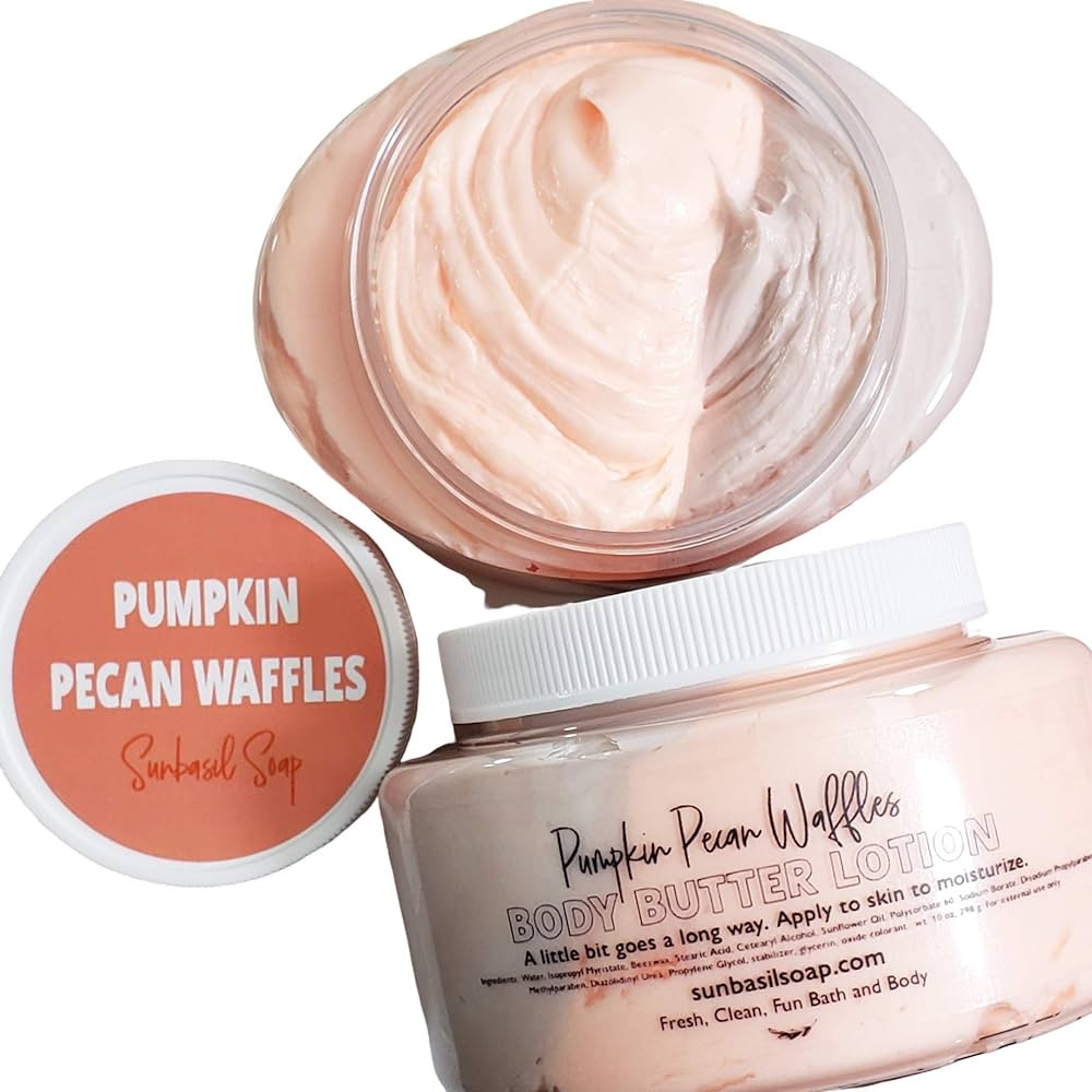 Cozy Pumpkin Pecan Waffles Scented Moisturizing Whipped Body Butter. Fall Skin Care | Amazon (US)