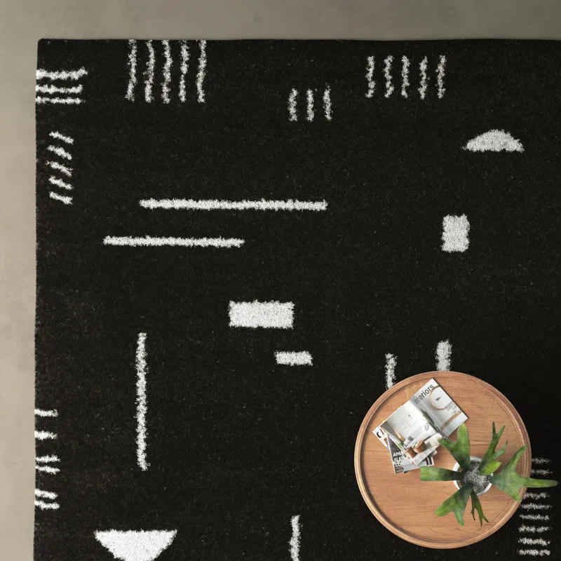 Morin Performance Black/White Rug | Wayfair North America