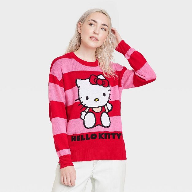 Women's Hello Kitty Graphic Sweater - Red | Target