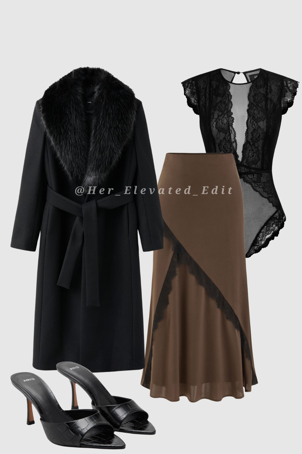 Quietly dramatic, polished, and intentional.

This look pairs a lace bodysuit with a fluid midi skirt for an elevated silhouette that feels feminine without being delicate. Layered with a structured coat and minimal heels, it’s the kind of outfit that looks effortless but reads very put-together.

Ideal for evenings, dinners, or moments that call for understated elegance.
Everything linked for easy styling 🤍

#LTKSeasonal #LTKStyleInspo #LTKWorkToWeekend
 

 