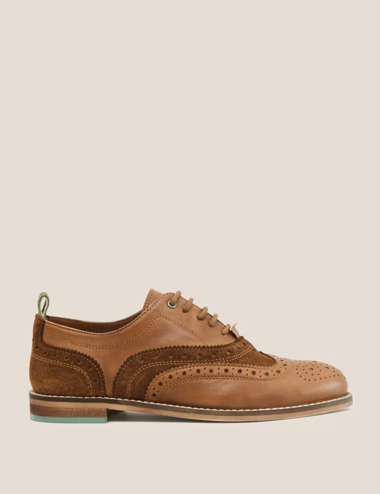 Leather Lace Up Flat Brogues | Marks & Spencer (UK)
