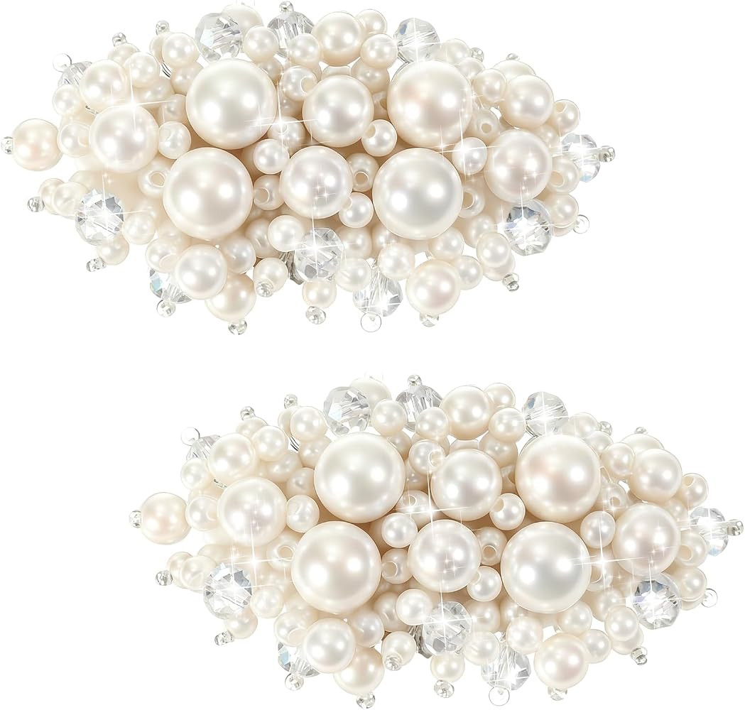 Ymapinc Decorative Shoe Clips for Women Dress Shoes, 1 Pair Pearl Shoe Clips, Pearls for Shoes Em... | Amazon (US)