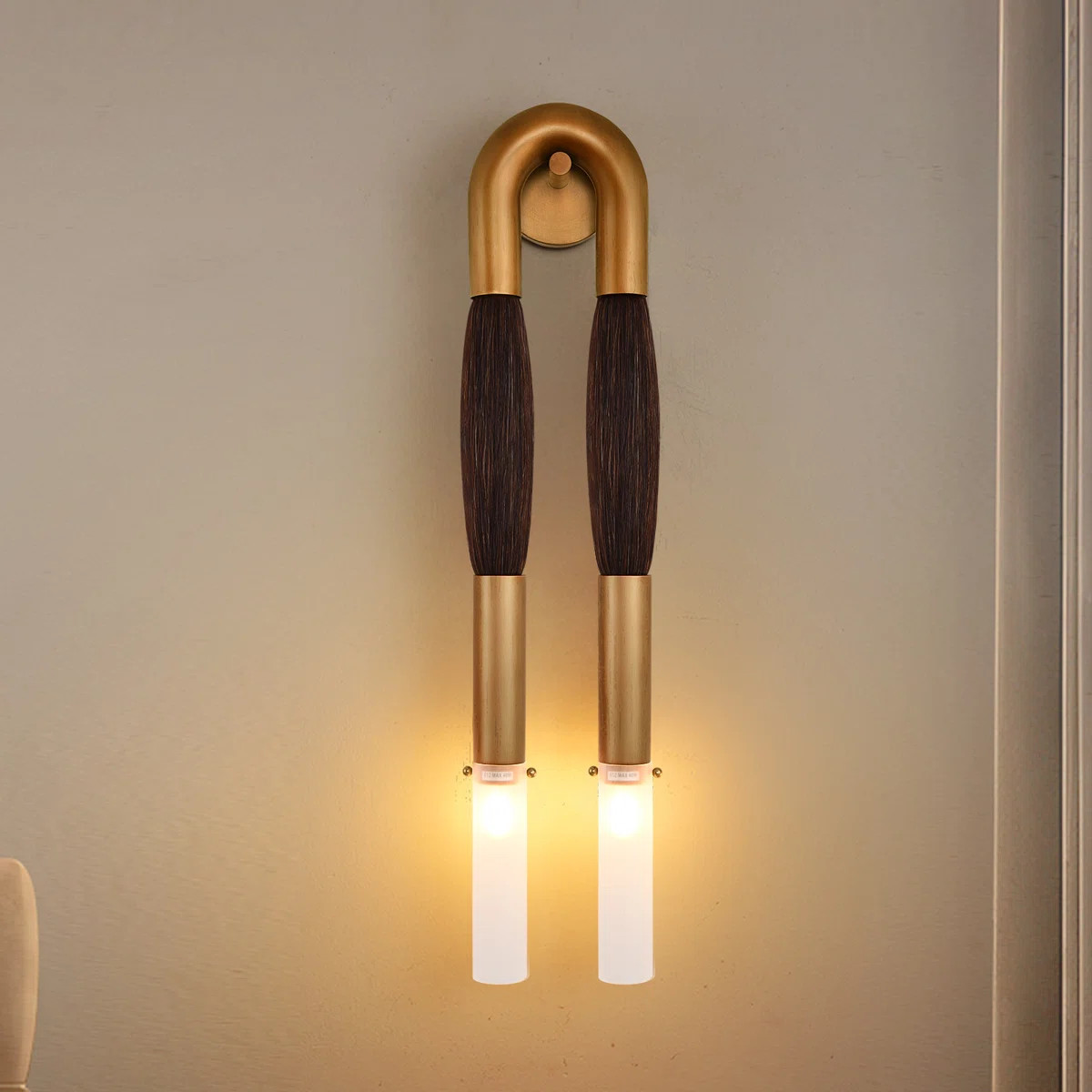 2 - Light Dimmable Horsehair Wall Sconce | Wayfair North America