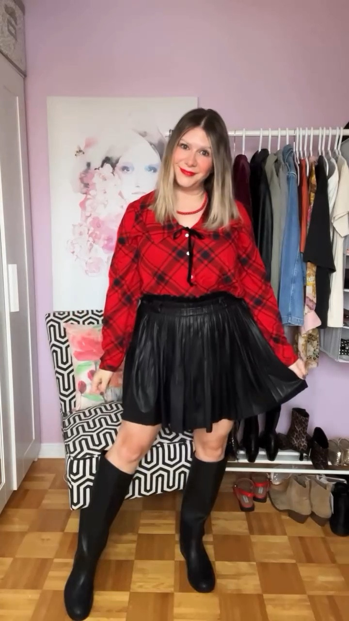 10 Days of Affordable Holiday Outfits ✨

Day 2: styling a cute plaid blouse with a mini pleated black skirt and black knee high boots for a fun but casual chic festive look ❤️

Comment ‘HOLIDAY’ below and I’ll send you a DM with the links! 

📌SAVE📌 this reel to come back to when yoy may need a little holiday outfit inspo 🎄🫶🏻

#holidayoutfit #holidaylook #festivelook #plaid #outfitinspo #outfitideas #fashionstyling #holidaytrends #grwm #getdressedwithme