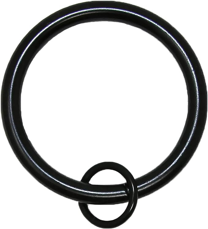 Urbanest Solid Metal Window Drapery Curtain Panel Ring with Eyelet, 1.5" Inner Diameter, Fits Up ... | Amazon (US)