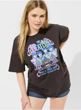 The Beatles Oversized Fit Cotton Tunic Tee | Torrid (US & Canada)