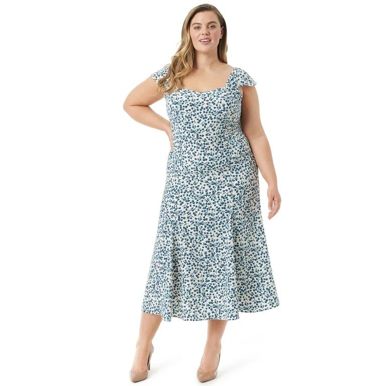 Jessica Simpson Women's Flare Dress, Sizes 1X-4X | Walmart (US)