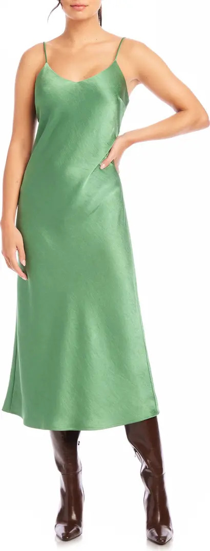 FIFTEEN TWENTY Bias Satin Midi Slipdress | Nordstrom | Nordstrom