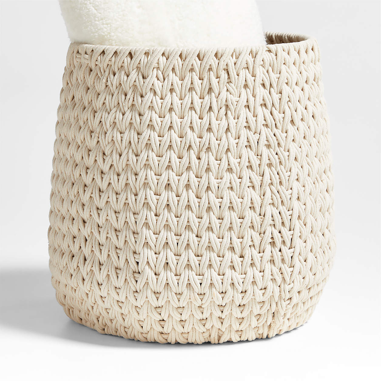 Rulon White Large Blanket Basket + Reviews | Crate & Barrel | Crate & Barrel
