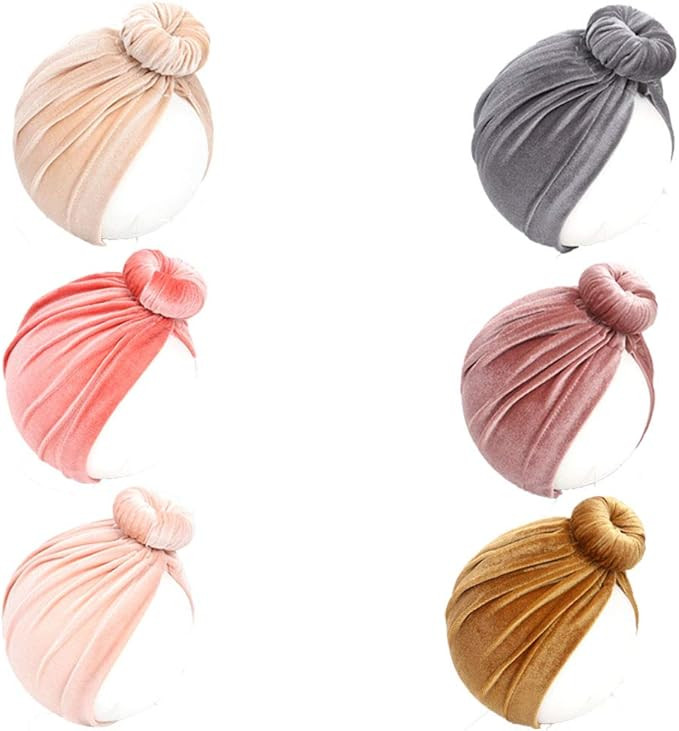 Amazon.com: Awyjcas Newborn Baby Toddler Cotton Hat Babys Turban Kids Knotted Hat Cap Set (BB03):... | Amazon (US)