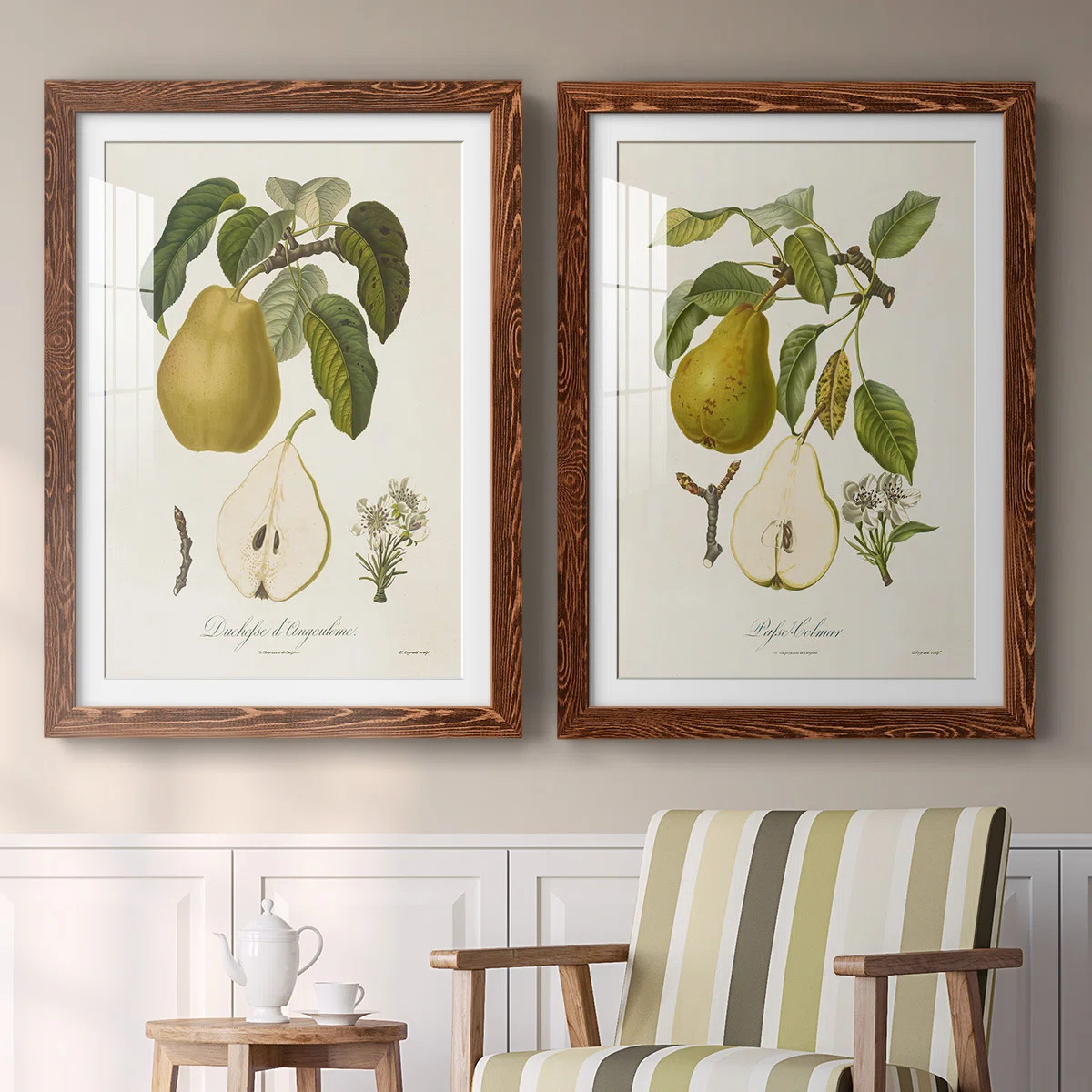 Vintage Pears I-Premium Framed Print - Ready To Hang | Wayfair North America