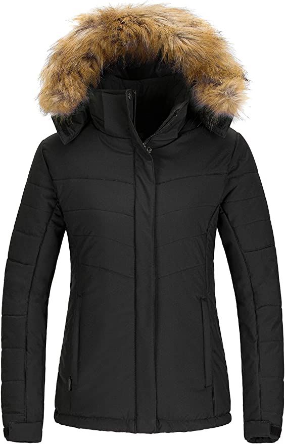 Wantdo Women's Waterproof Ski Jacket Hooded Snow Coat Mountain Winter Parka Snowboarding Jackets | Amazon (US)